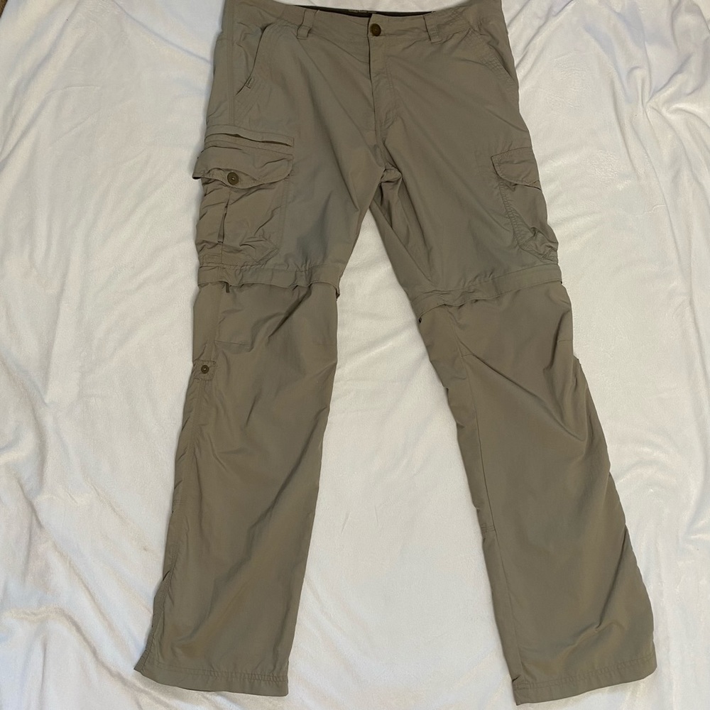 Quechua tactical tan cargo convertible pants men’s size medium gorpcore casual